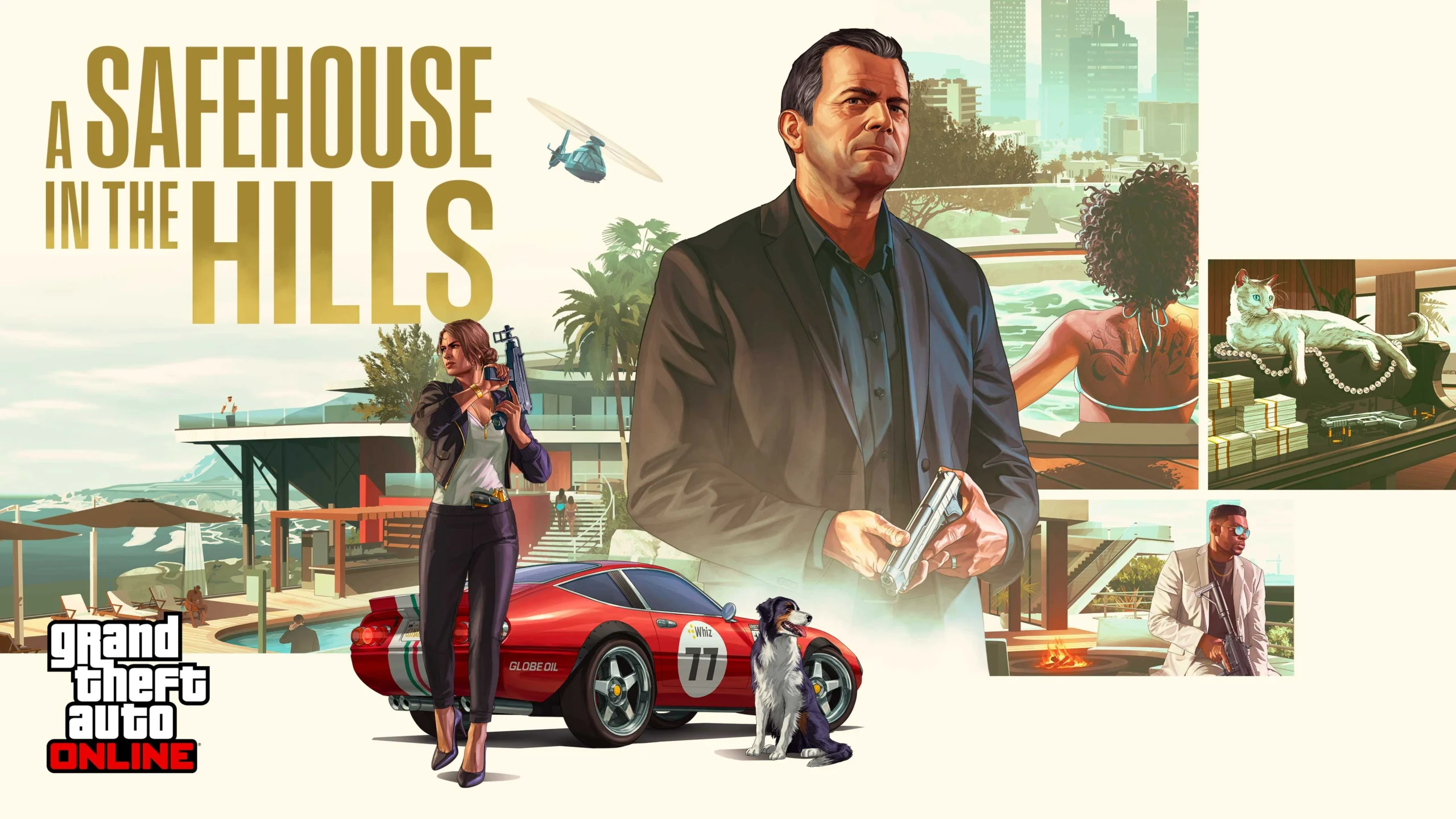 „A Safehouse in the Hills” donosi luksuzne vile, povratak Michaela De Sante i kućne ljubimce u GTA Online