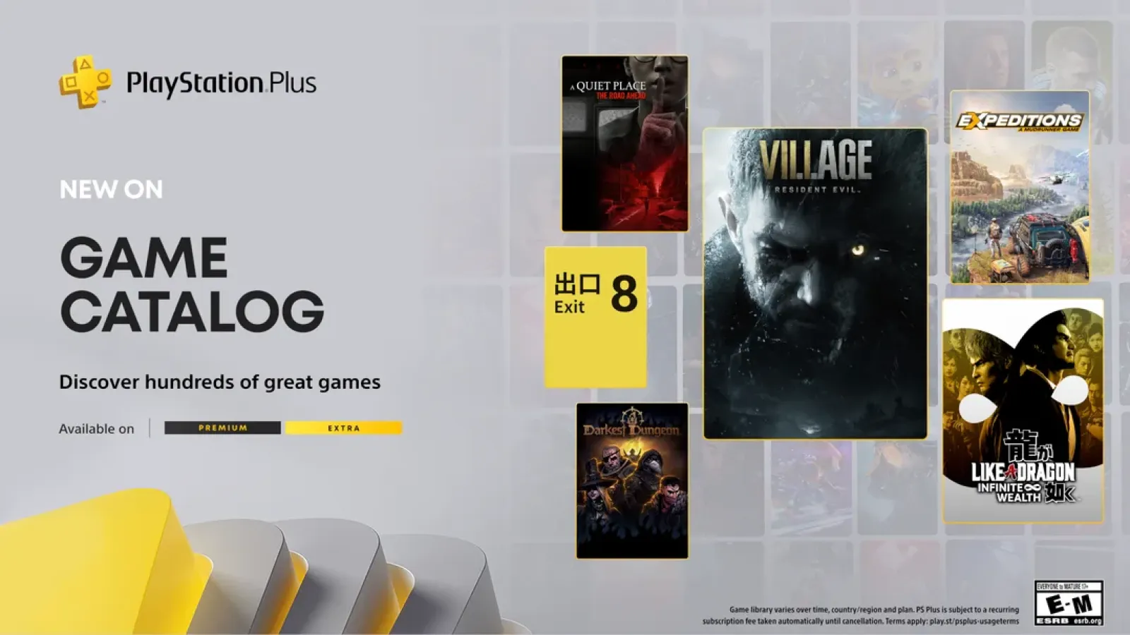 Resident Evil Village and Like a Dragon are coming to Playstation Plus.