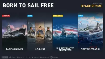Novi američki razarači i proslave američkog Dana nezavisnosti uplovljavaju u World of Warships: Legends